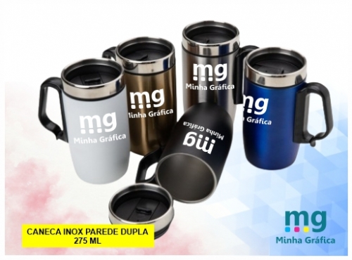 Caneca Inox Parede Dupla 275 ml